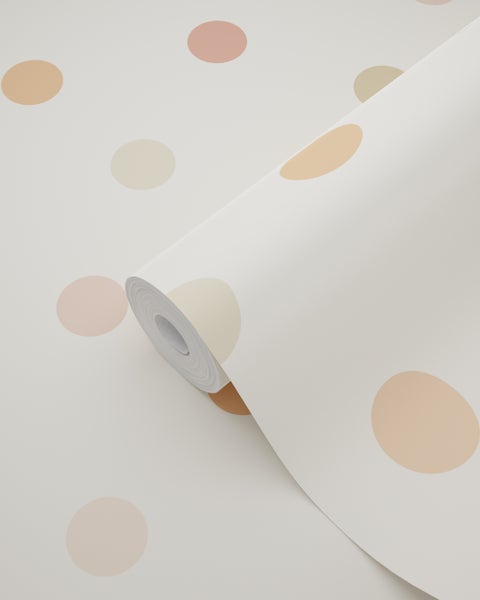 ESTAhome Tapete Punktmuster Beige und Mehrfarbig - 50 x 900 cm - 131626