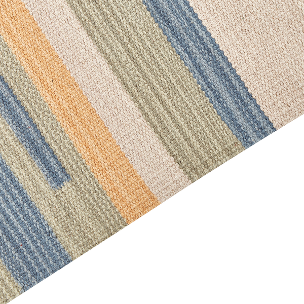 Teppich APARAN Beige 140 x 200 cm Baumwolle Kelim