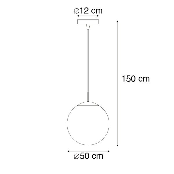 Skandinavische Hängelampe Chrom mit Klarglas - Ball 50