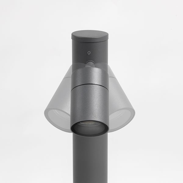 Außenleuchte grau Edelstahl 45 cm einstellbar IP44 - Solo