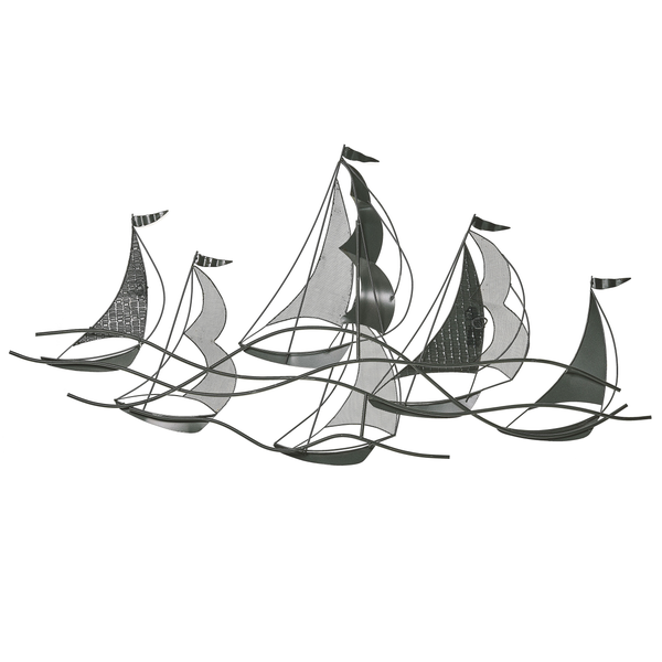 Metall Wanddekoration mit Segelbooten