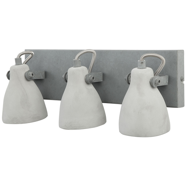 Dreiflammige Wandleuchte mit Betonschirm für Innenräume