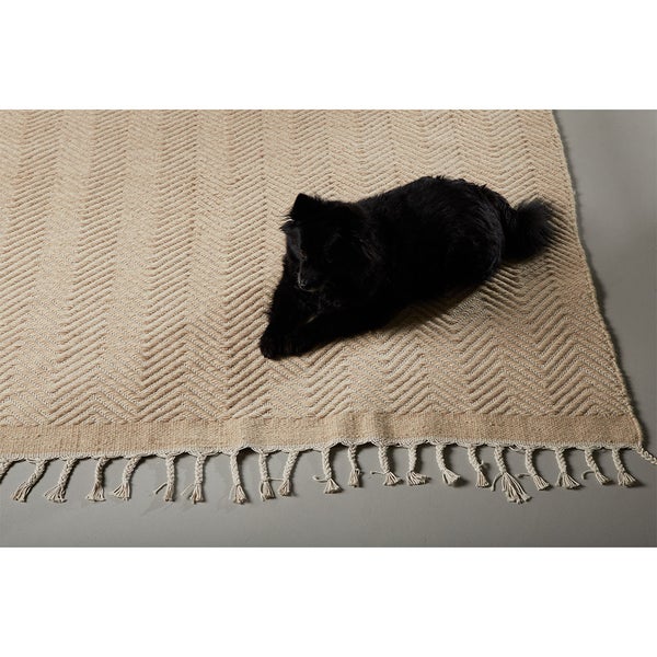 Loke Teppich 350x252cm Beige. 252 X 350 X 1 cm