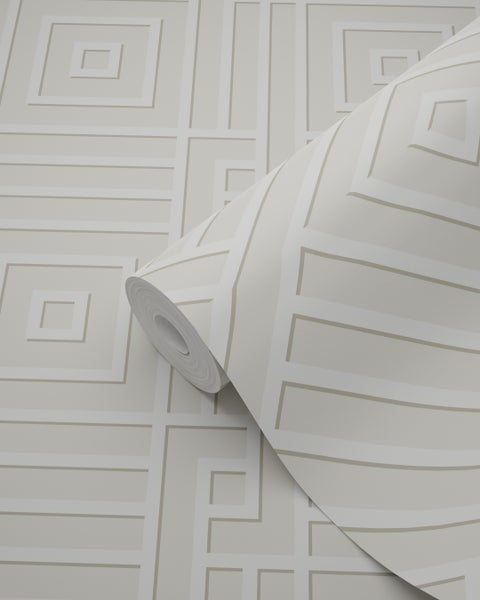 Origin Wallcoverings Tapete 3D grafisches Motiv Weiß - 50 x 900 cm - 347977
