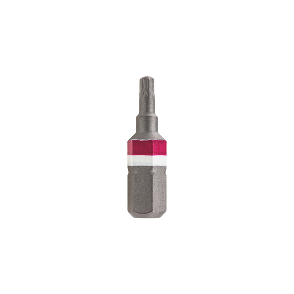 Torx-Bit aus Stahl mit Sechskantschaft und Farbkennring zur einfachen Identifizierung.