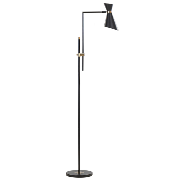 Stehlampe MELAWI Metall Schwarz