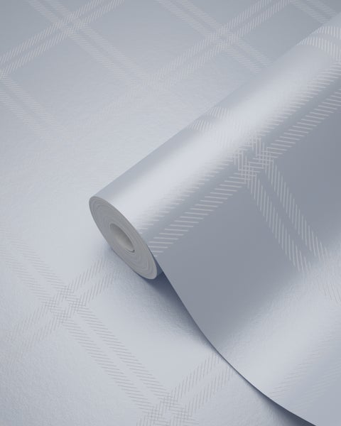 Origin Wallcoverings Tapete Karomuster Hellblau - 53 cm x 10.05 m - 346821
