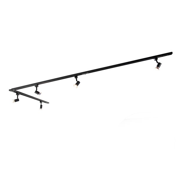 Smartes Schienensystem schwarz 1-phasig 5-flammig inkl. WiFi GU10 - Jeany