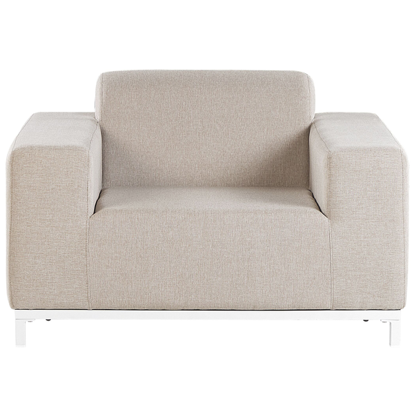 Gartensessel 2er Set ROVIGO Stoff Beige