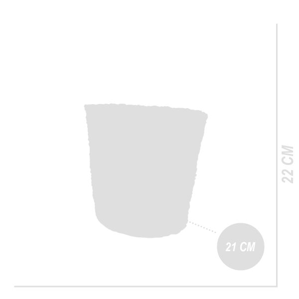 Bloomique - Geflochtener Blumentopf Coco - Set mit 2 Töpfen - Beige - Seegras - Korb für Pflanzen - Innen und Außen - H22x Ø21