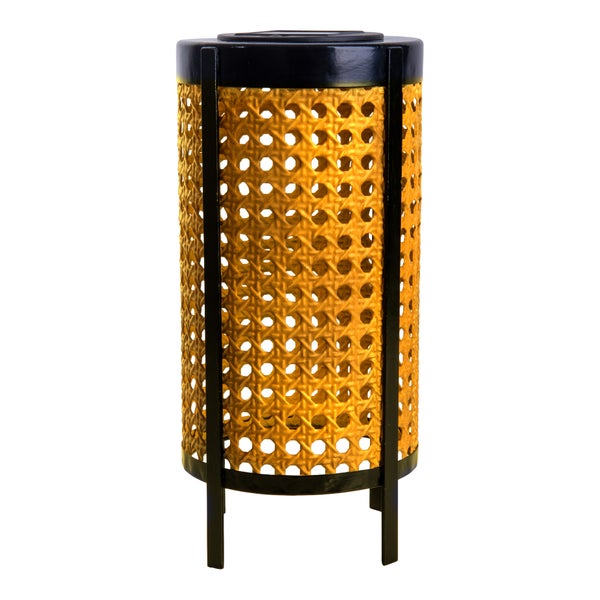 Dekorative Tischleuchte mit Rattanmuster