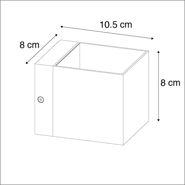 Set mit 2 modernen Wandleuchten schwarz - Transfer
