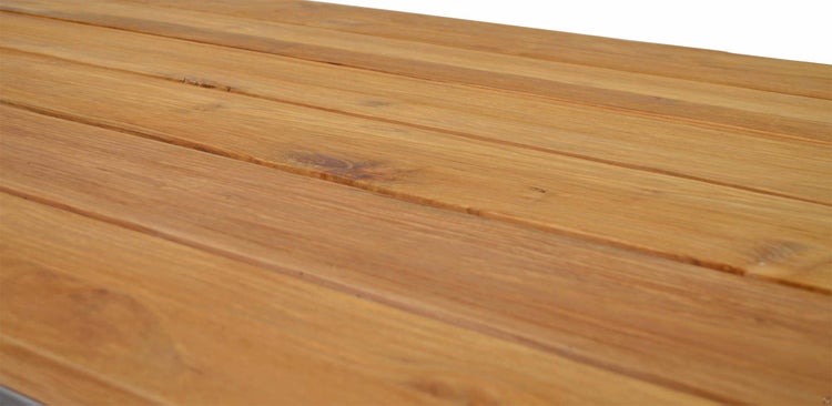 Gartentisch Teakholz Edelstahl 165 x 90 cm modern premium für Garten Terrasse