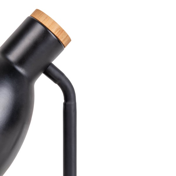 Schreibtischleuchte aus Metall und Holz