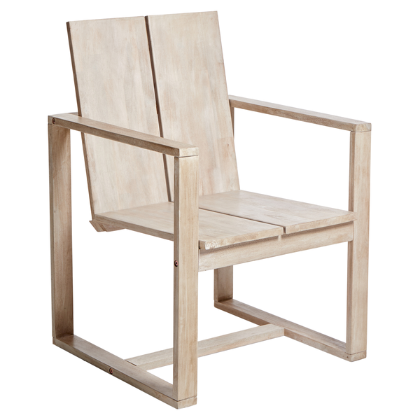 Set mit 2 Stühlen und Sitzkissen AZZANELLO Akazienholz Cremeweiß