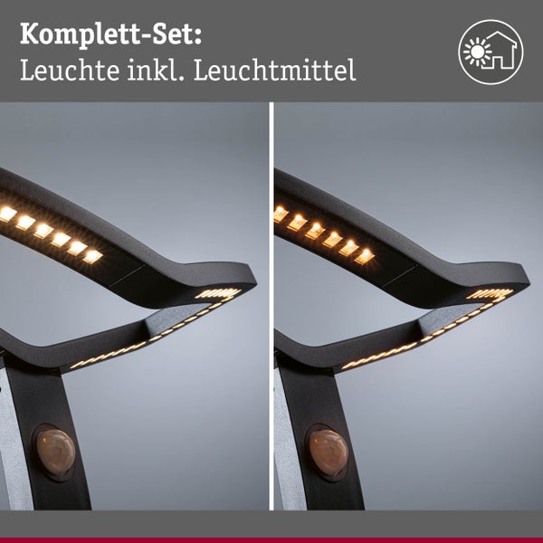 Quadratische Paulmann Velora LED Deckenleuchte mit Fernbedienung und RGB Farbwechsel Funktion in der Produktverpackung