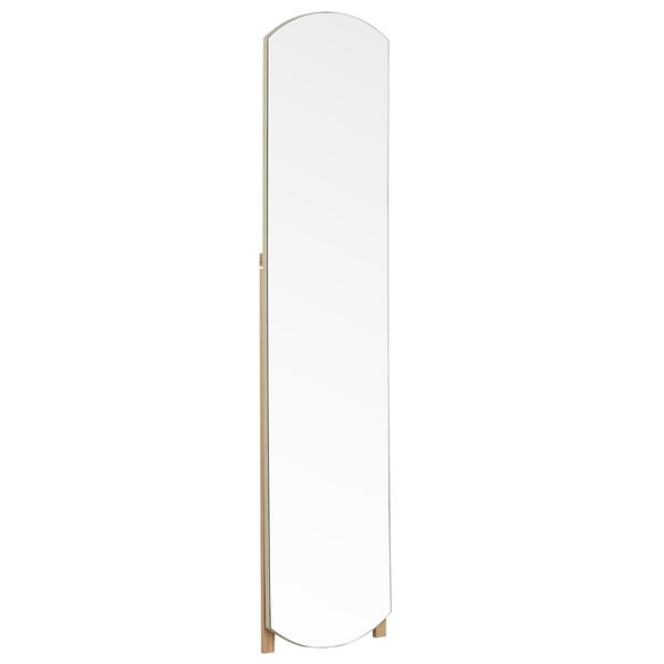 Freistehender Spiegel mit Holzrahmen