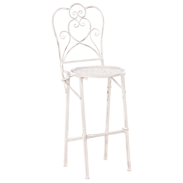 Garten-Barhocker 2er Set TRIESTE klappbar Metall Hellbeige