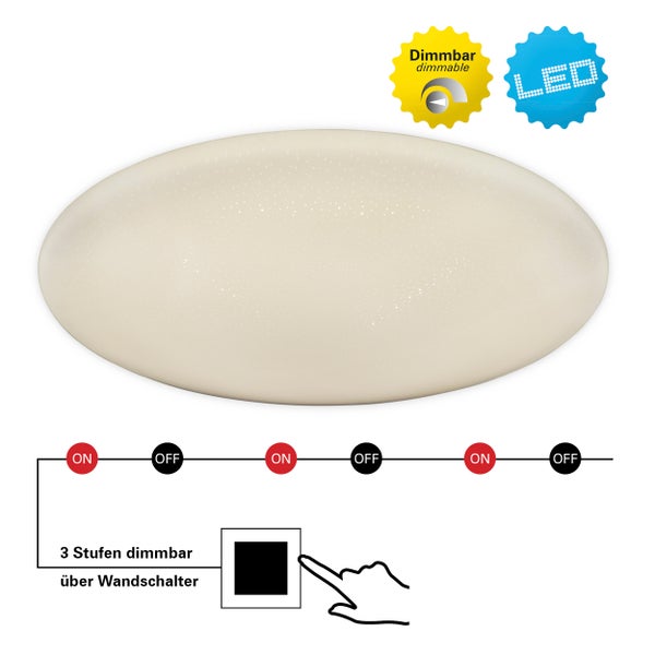 LED Deckenleuchte mit Dimmfunktion über Wandschalter