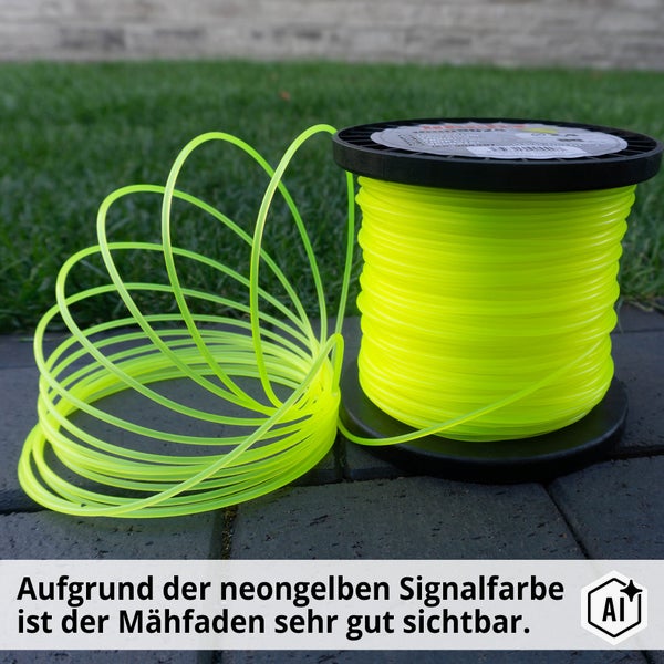 Runde Spule mit nylon Mähfaden für Rasentrimmer auf Steinboden