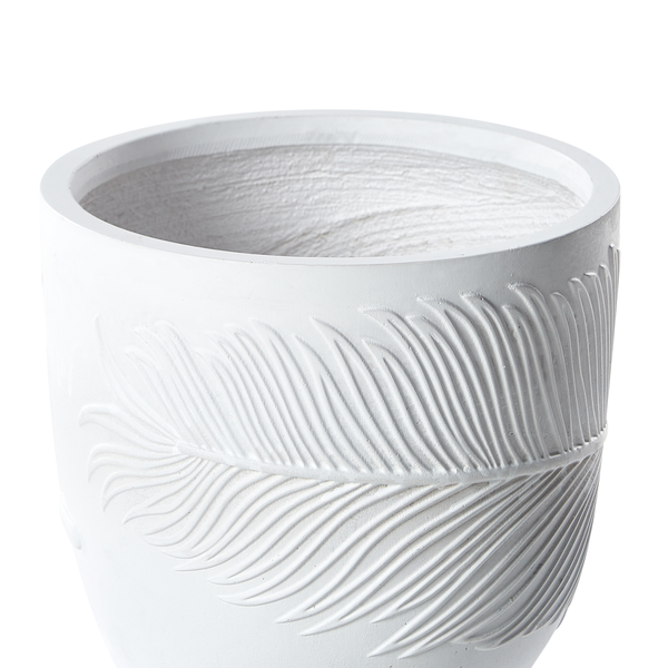 Blumenkübel FTERO 28 cm Cremeweiß