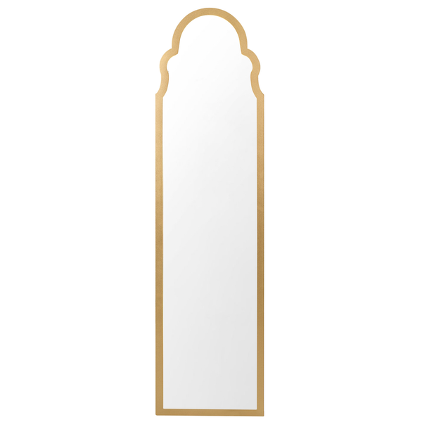 Rechteckiger Spiegel mit goldenem Rahmen
