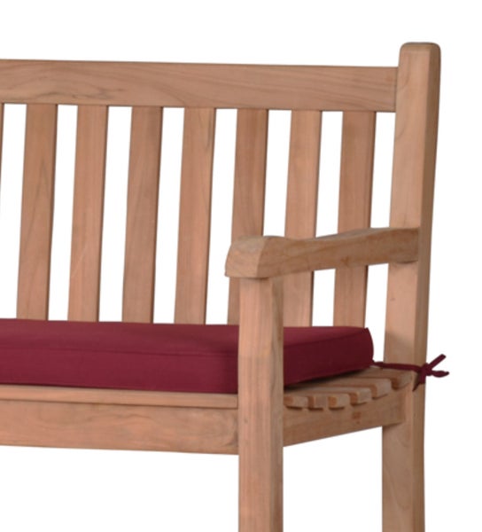 Auflage Gartenbank Bankauflage 120 x 47 cm rot 100% strapazierfähiges Polyester