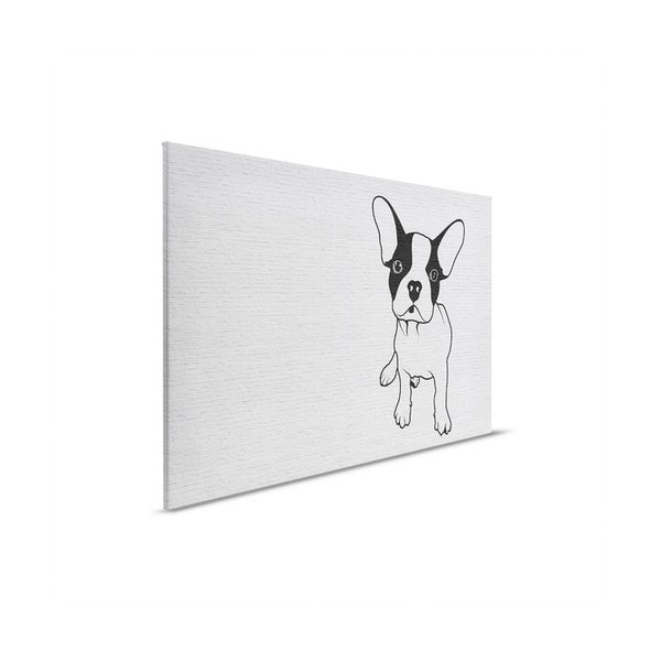 Dekoratives Wandbild mit Bulldoggenmotiv