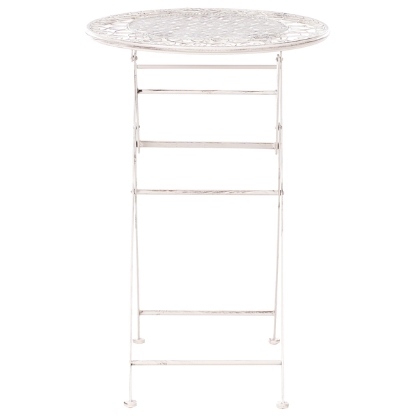 Garten Bartisch TRIESTE 60 cm 60 cm Metall Hellbeige
