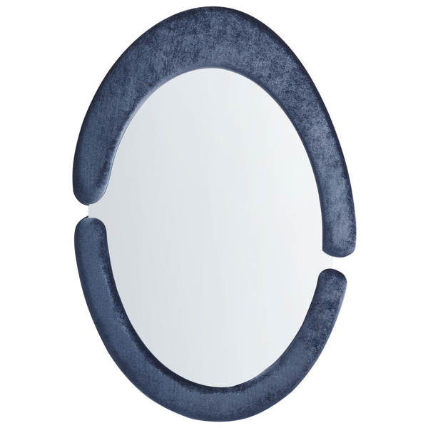 Wandspiegel MASSAY 53 cm 90 cm Samtstoff Dunkelblau