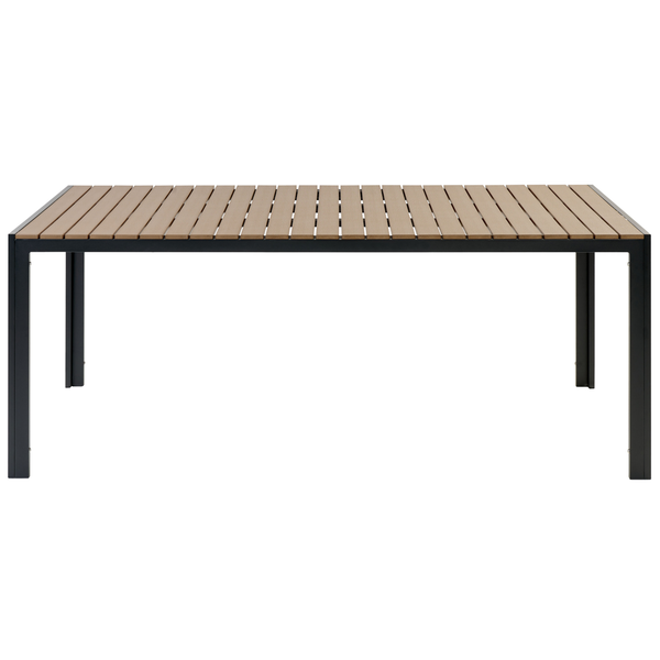 Gartenmöbel Set mit Bänken 6-Sitzer NARDO Braun / Schwarz