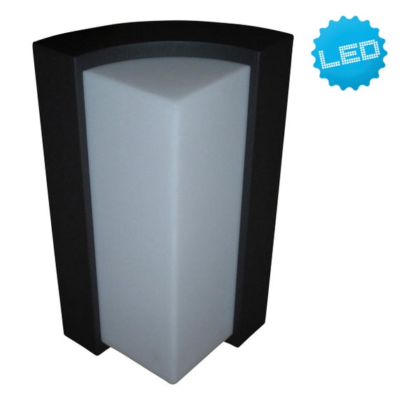 Moderne graue Wandleuchte mit rechteckigem Lampenschirm