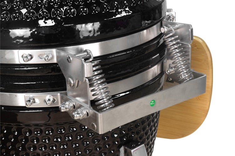 Kamado CL-16 Profi Keramik Grill Schwarz, Grilldurchmesser 40cm, Grillrostdurchmesser 33,5cm, BBQ Grillei Holzkohlegrill Grill Keramikgrill
