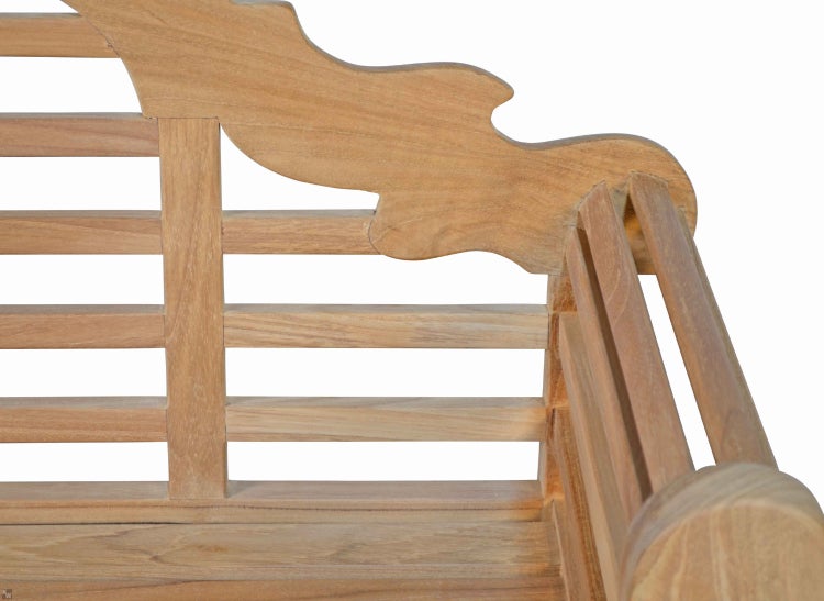 Teak Kinderbank 80 cm unbehandelt premium verspieltes Design