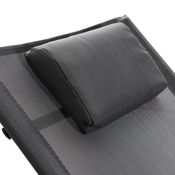 Schaukelliege Mila, ergonomisch geformt, 178 x 64 x 78 cm, schwarz