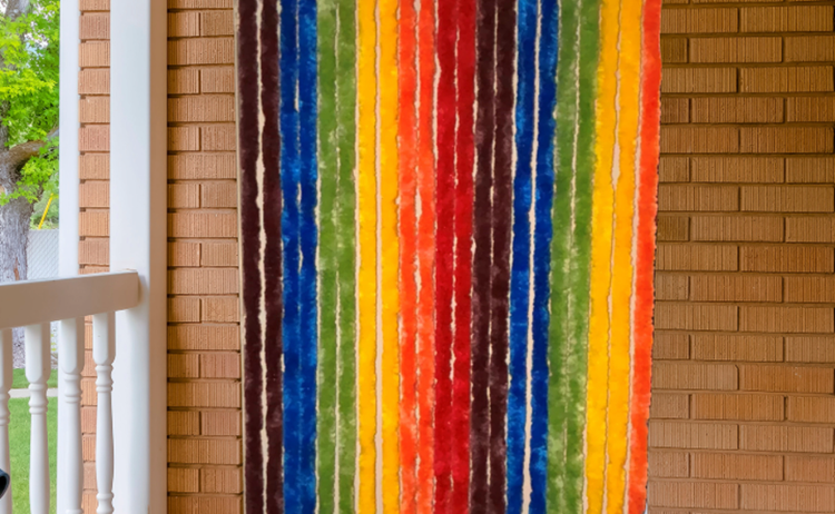 Fliegenvorhang Katzenschwanz-Fliegenvorhänge Katzenschwanz Regenbogen - 90cm x 220cm