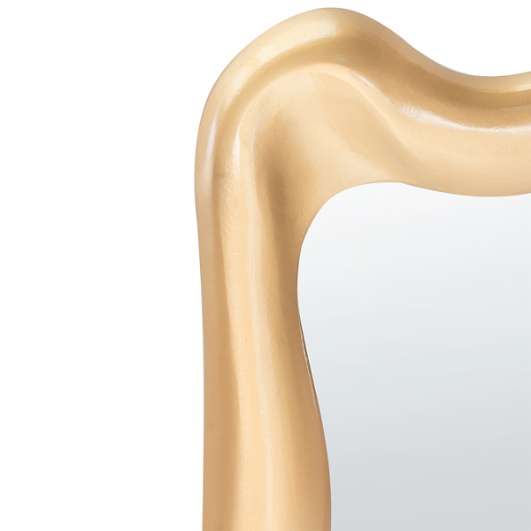 Detailansicht eines runden, textilen Badteppichs