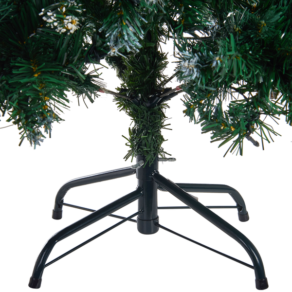 Detailansicht eines künstlichen Weihnachtsbaums mit Metallständer