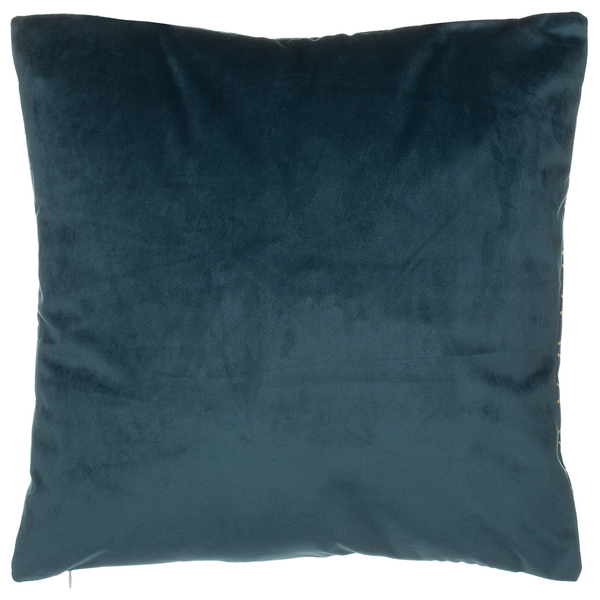Dekokissen 2er Set FREESIA Samtstoff 45 x 45 cm Blaugrün Pflanzenmuster