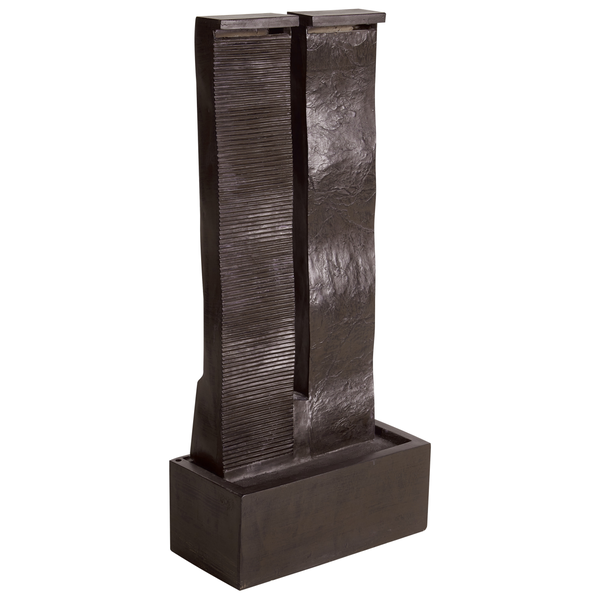 Dekorativer Zimmerbrunnen mit zwei Wasserelementen