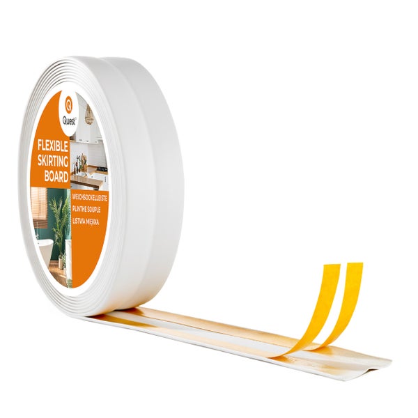 Quest flexible Weichsockelleiste auf Rolle mit selbstklebender Rückseite