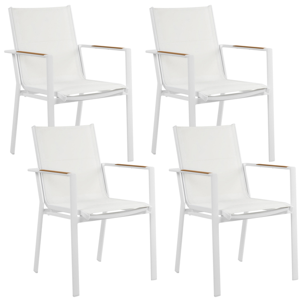 Gartenmöbel Set 4-Sitzer MALETTO/BUSSETO Metall Marmor Optik Weiß
