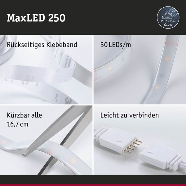 LED Lichtband Set mit Bewegungsmelder Netzteil und Klebeband zur einfachen Montage und Beleuchtung