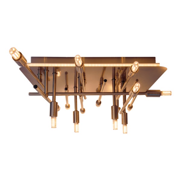 Moderne Deckenleuchte mit mehreren Armen und integrierten Leuchtdioden an der Decke montiert