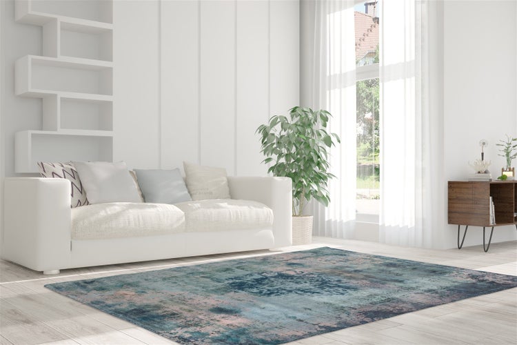 Flachflor Teppich Orion Petrol Vintage 140 x 200 cm