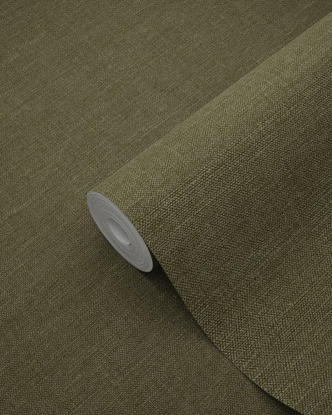 Origin Wallcoverings Tapete Leinen-Optik Ockergelb - 53 cm x 10.05 m - 347635