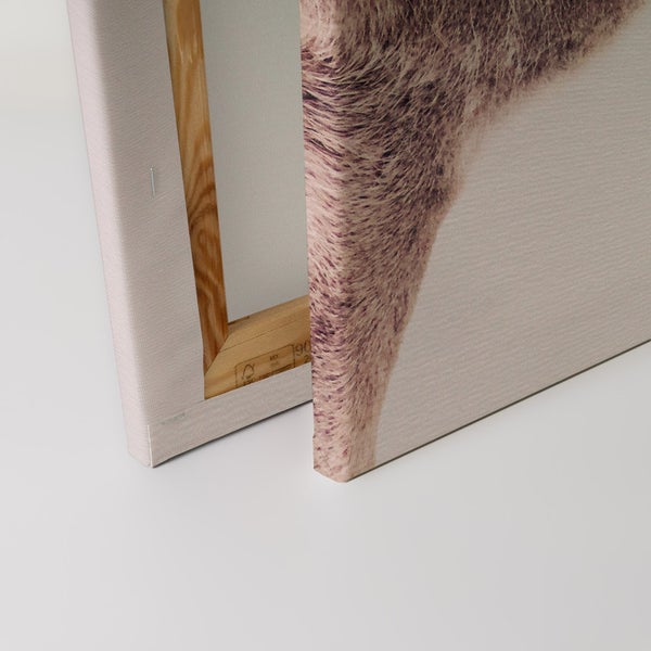 Detailansicht einer Leinwand mit Holzrahmen