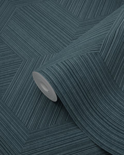 Origin Wallcoverings Tapete 3D-Muster Dunkelblau - 50 x 900 cm - 347946