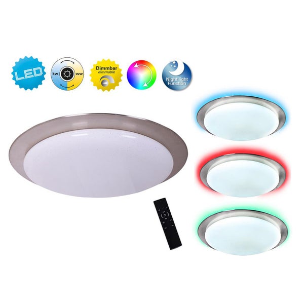 LED Deckenleuchte mit Dimmfunktion, Nachtlichtfunktion und Fernbedienung