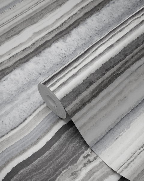 Origin Wallcoverings Tapete Marmor-Optik Schwarz und Weiß - 53 cm x 10.05 m - 337238